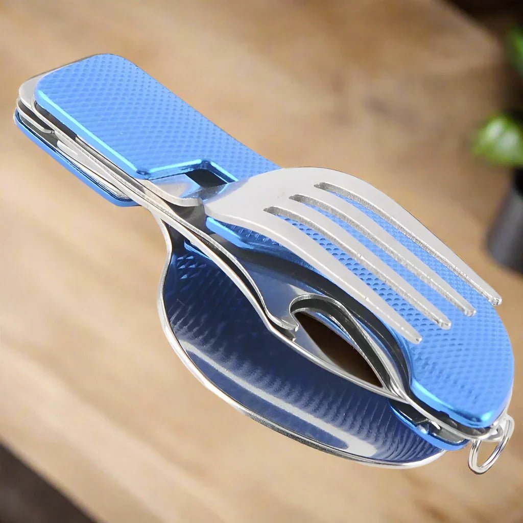 Couteau Suisse - FoldableTablewareSet™ - Bleu - toutcamping