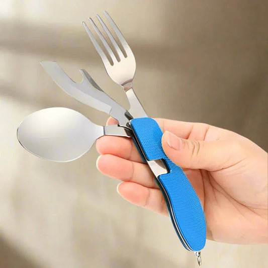 Couteau Suisse - FoldableTablewareSet™ - Bleu - toutcamping