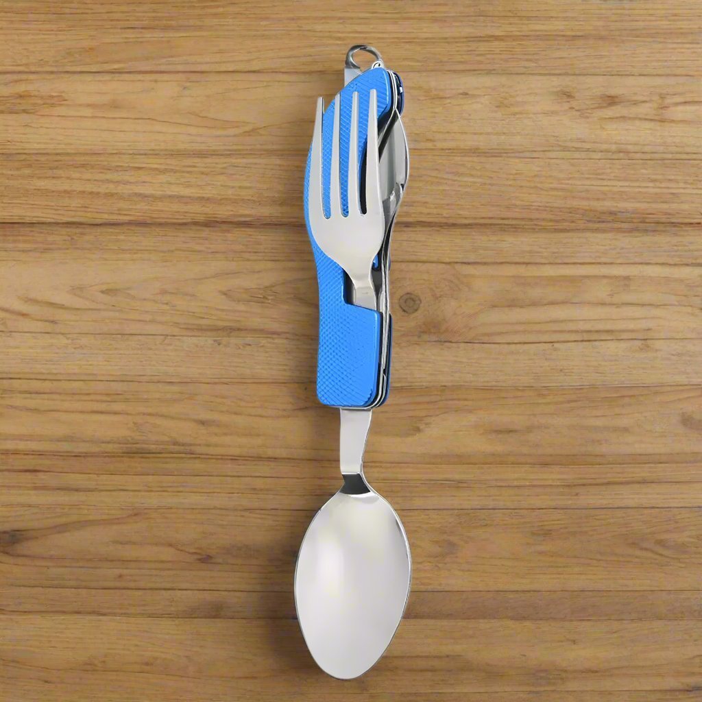 Couteau Suisse - FoldableTablewareSet™ - Bleu - toutcamping