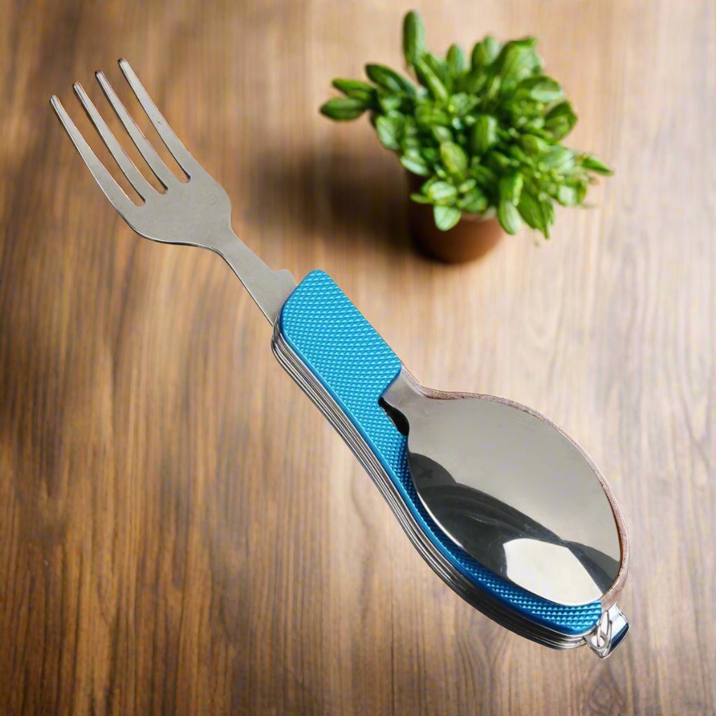 Couteau Suisse - FoldableTablewareSet™ - Bleu - toutcamping