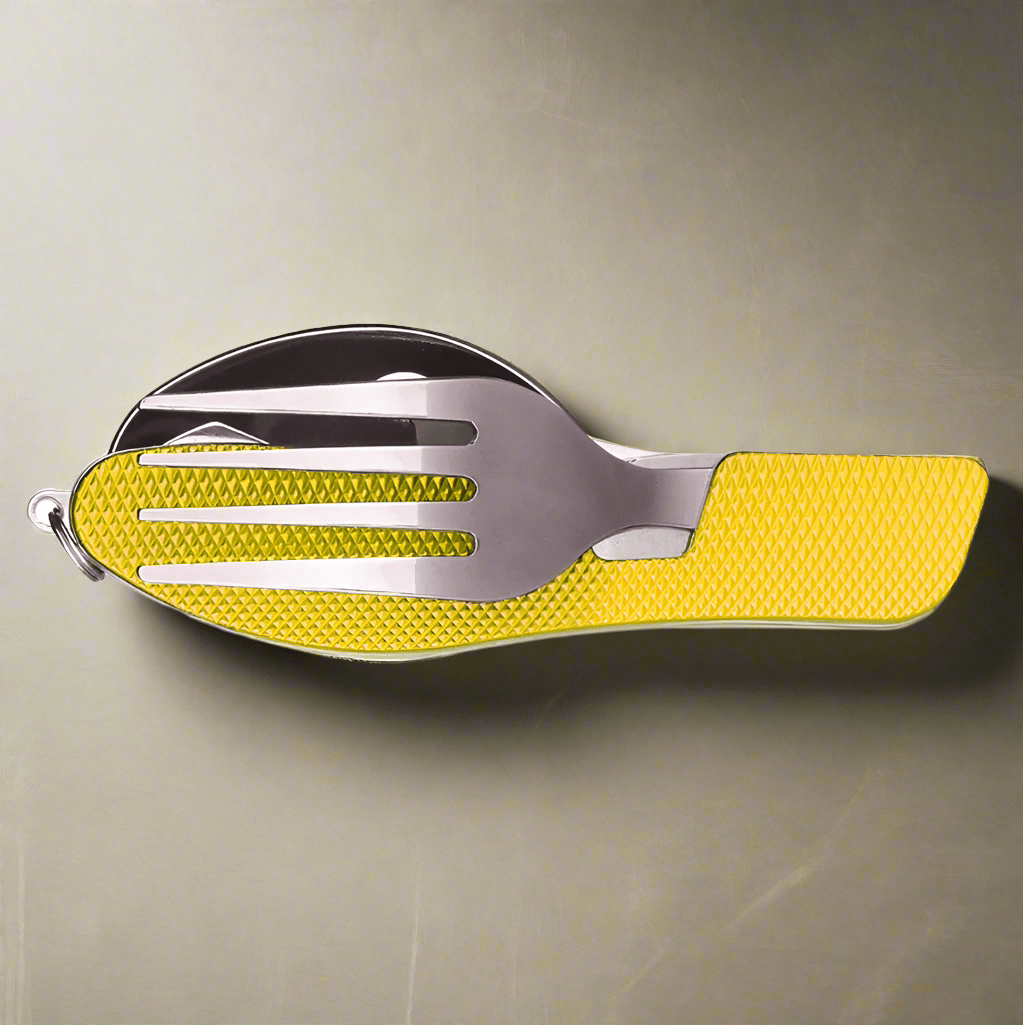 Couteau Suisse - FoldableTablewareSet™ - Jaune - toutcamping