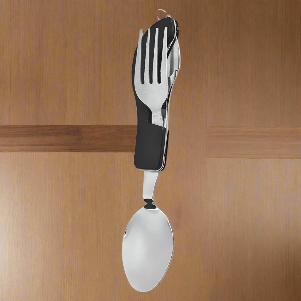 Couteau Suisse - FoldableTablewareSet™ - Noir - toutcamping